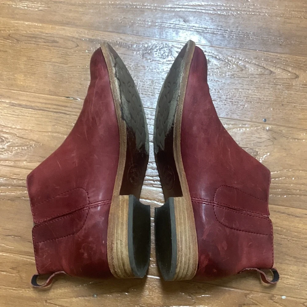 Kork-Ease Leather Chelsea Boots in Burgundy